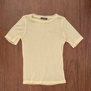 Gold Shimmery Sheer Women's Top